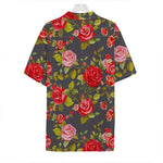 Pink Red Rose Floral Pattern Print Hawaiian Shirt