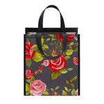 Pink Red Rose Floral Pattern Print Insulated Lunch Tote