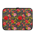 Pink Red Rose Floral Pattern Print Laptop Sleeve
