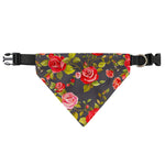 Pink Red Rose Floral Pattern Print Over The Collar Dog Bandana
