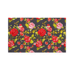 Pink Red Rose Floral Pattern Print Polyester Flag