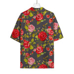 Pink Red Rose Floral Pattern Print Rayon Hawaiian Shirt