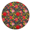 Pink Red Rose Floral Pattern Print Round Blanket