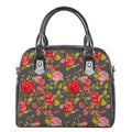 Pink Red Rose Floral Pattern Print Shoulder Handbag