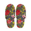 Pink Red Rose Floral Pattern Print Slippers
