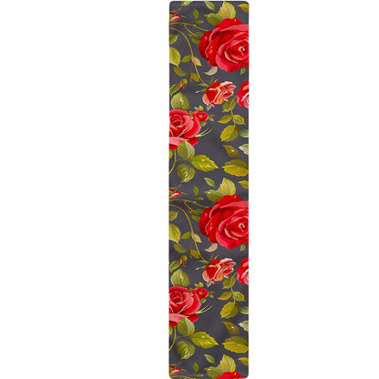 Pink Red Rose Floral Pattern Print Table Runner