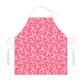 Pink Ribbon Breast Cancer Pattern Print Adjustable Apron