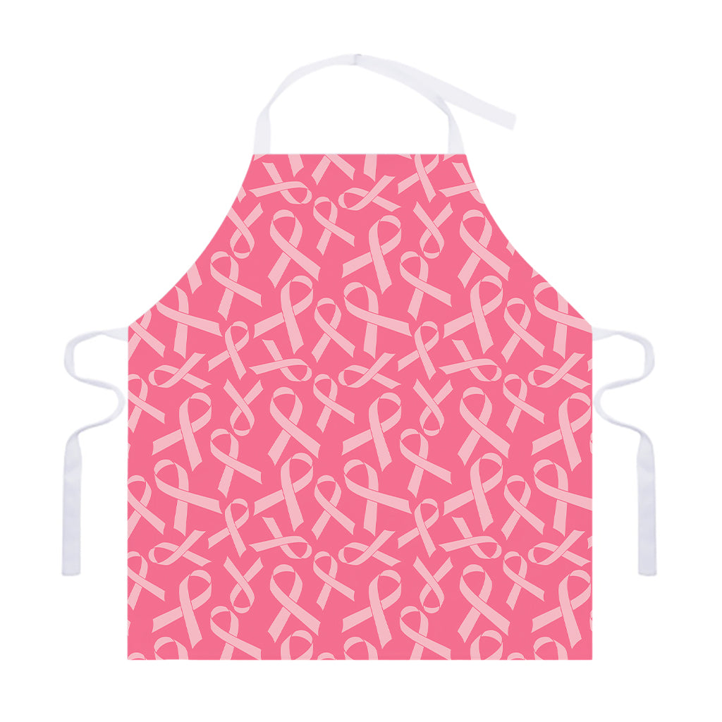 Pink Ribbon Breast Cancer Pattern Print Adjustable Apron
