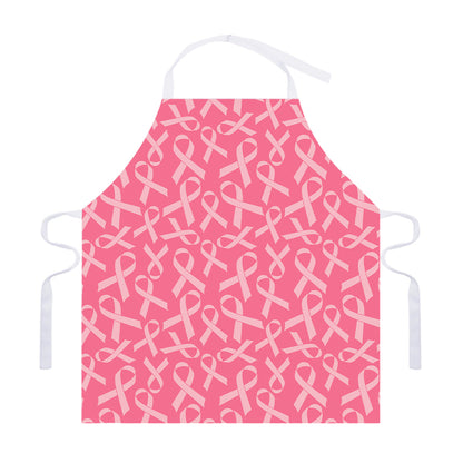 Pink Ribbon Breast Cancer Pattern Print Adjustable Apron