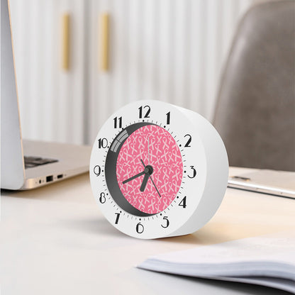 Pink Ribbon Breast Cancer Pattern Print Alarm Clock