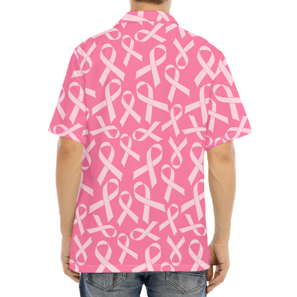 Pink Ribbon Breast Cancer Pattern Print Aloha Shirt