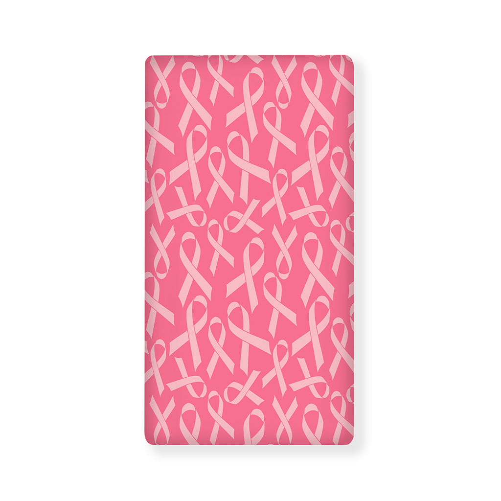 Pink Ribbon Breast Cancer Pattern Print Baby Crib Sheet