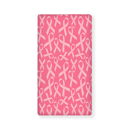 Pink Ribbon Breast Cancer Pattern Print Baby Crib Sheet
