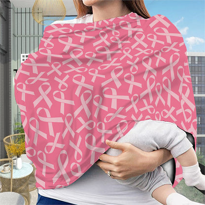 Pink Ribbon Breast Cancer Pattern Print Baby Seat Cover