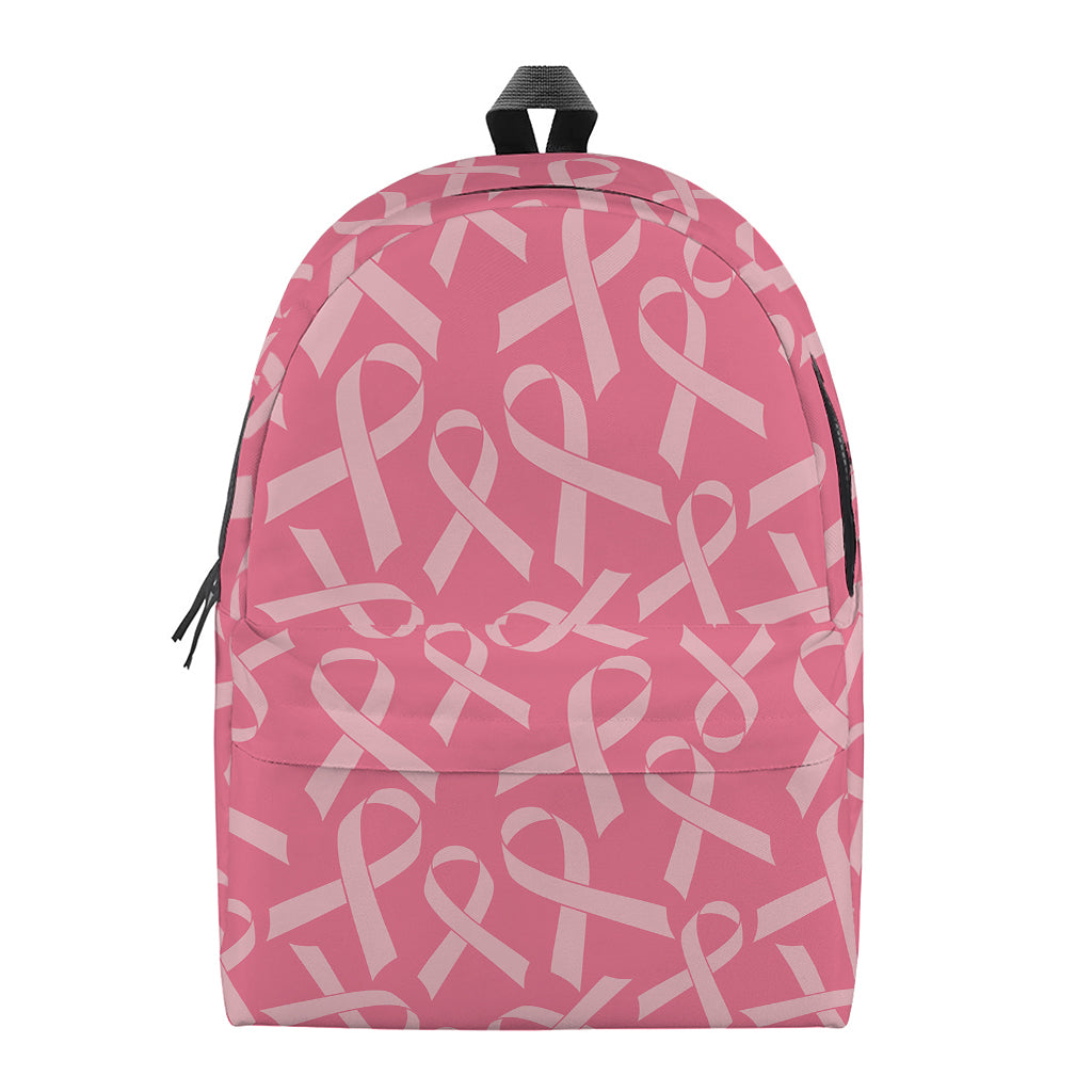 Pink Ribbon Breast Cancer Pattern Print Backpack