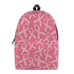 Pink Ribbon Breast Cancer Pattern Print Backpack