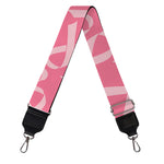 Pink Ribbon Breast Cancer Pattern Print Bag Strap
