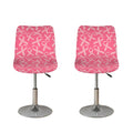 Pink Ribbon Breast Cancer Pattern Print Bar Stool Covers