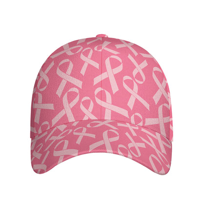 Pink Ribbon Breast Cancer Pattern Print Baseball Cap