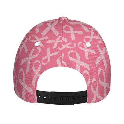 Pink Ribbon Breast Cancer Pattern Print Baseball Cap