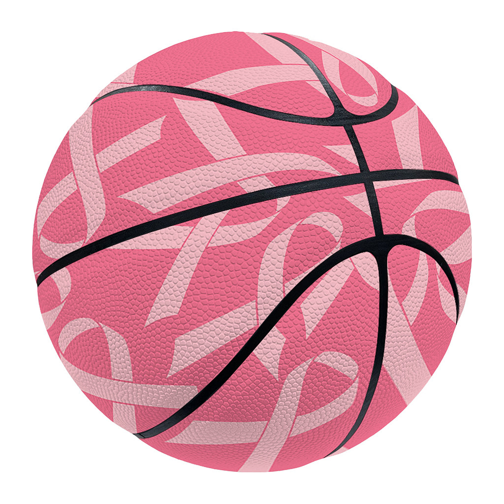 Pink Ribbon Breast Cancer Pattern Print Basketball