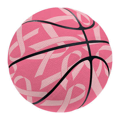 Pink Ribbon Breast Cancer Pattern Print Basketball