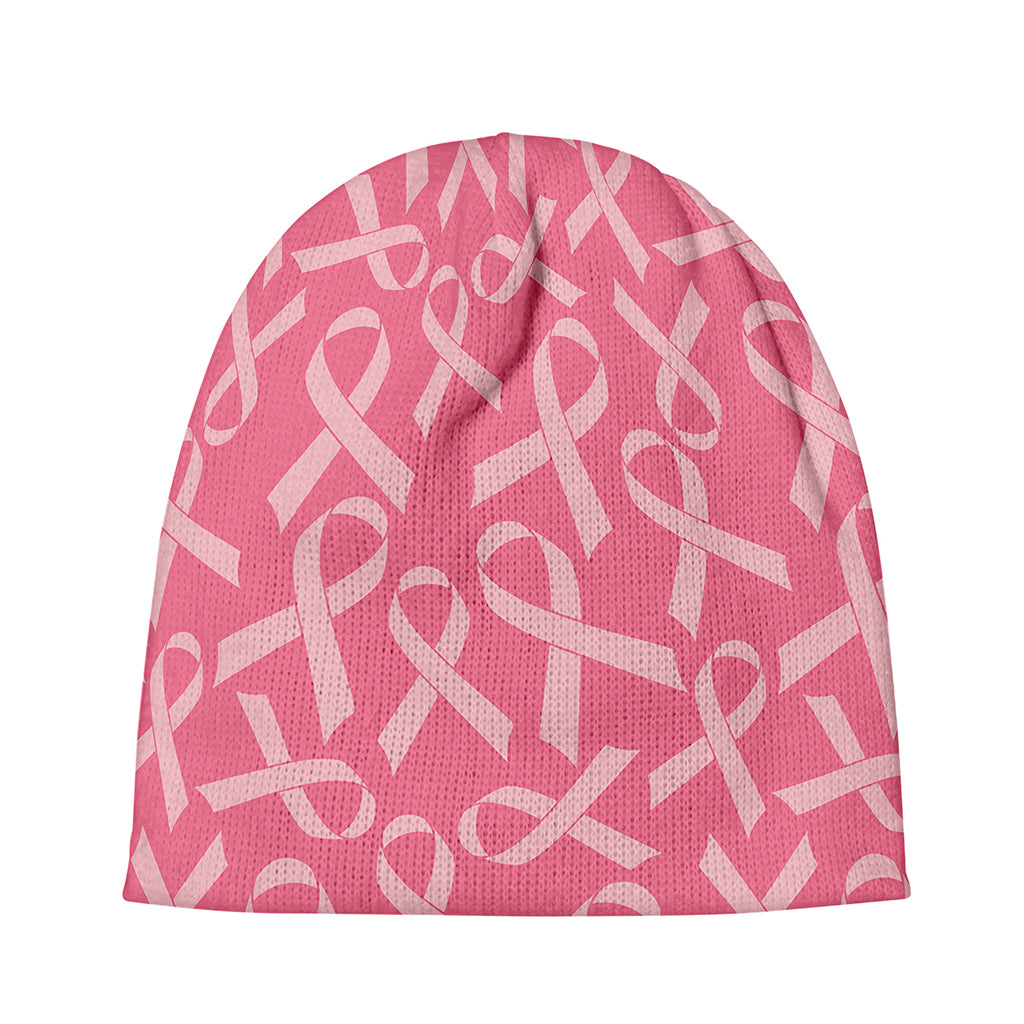Pink Ribbon Breast Cancer Pattern Print Beanie