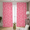 Pink Ribbon Breast Cancer Pattern Print Blackout Pencil Pleat Curtains