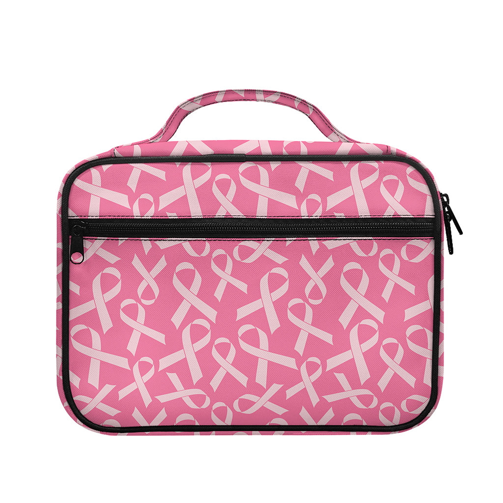 Pink Ribbon Breast Cancer Pattern Print Briefcase Bible Bag