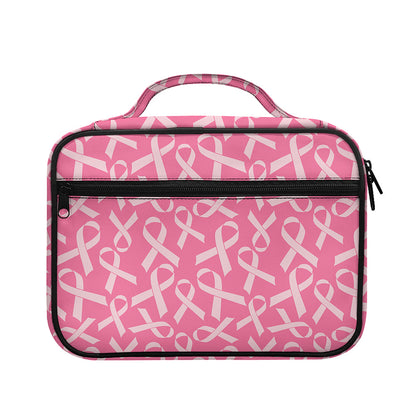 Pink Ribbon Breast Cancer Pattern Print Briefcase Bible Bag