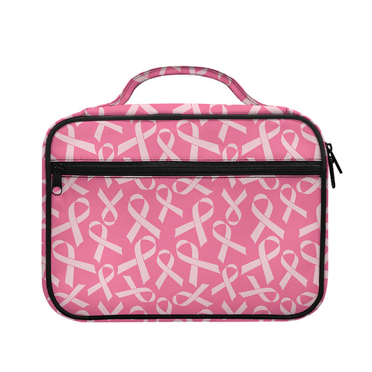 Pink Ribbon Breast Cancer Pattern Print Briefcase Bible Bag