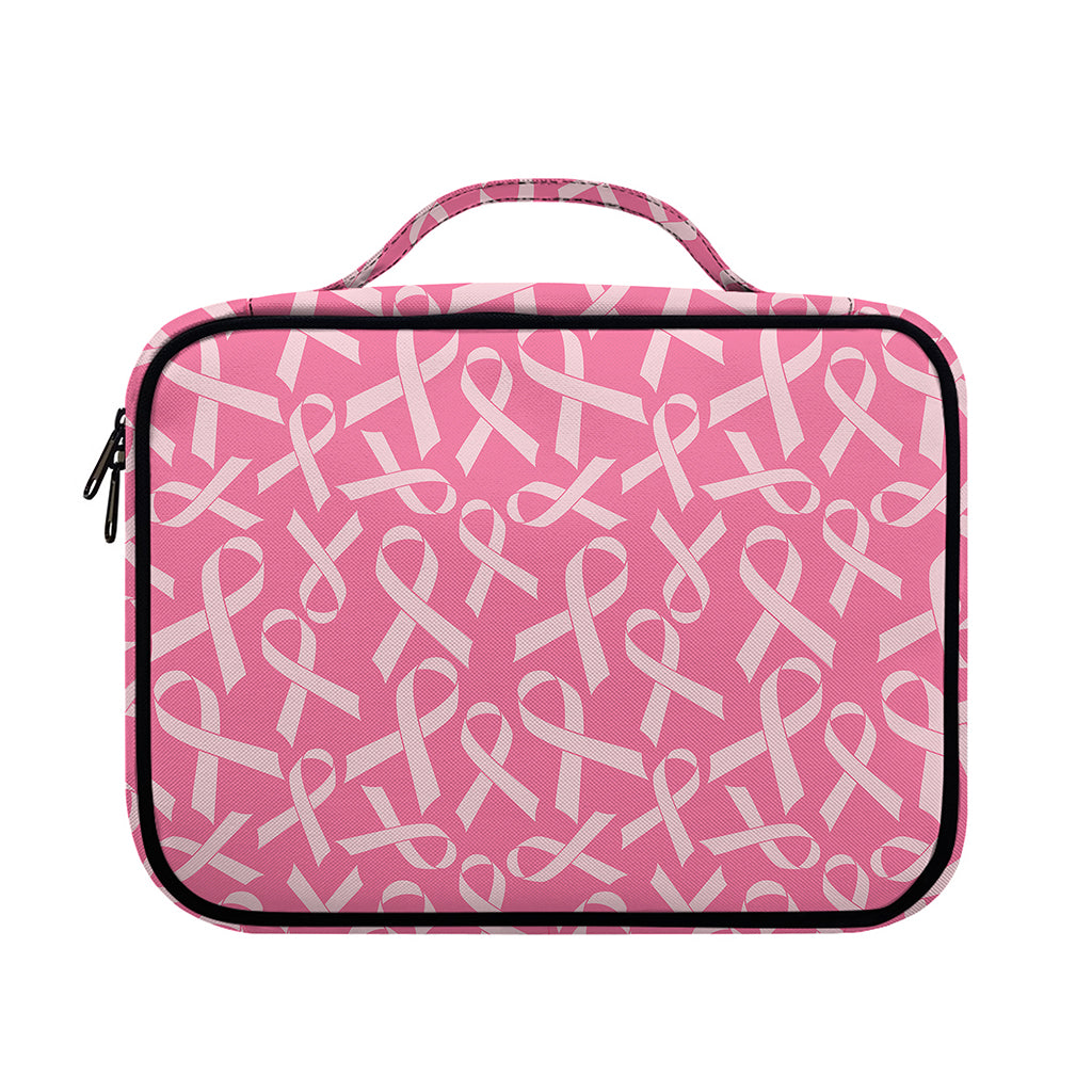 Pink Ribbon Breast Cancer Pattern Print Briefcase Bible Bag