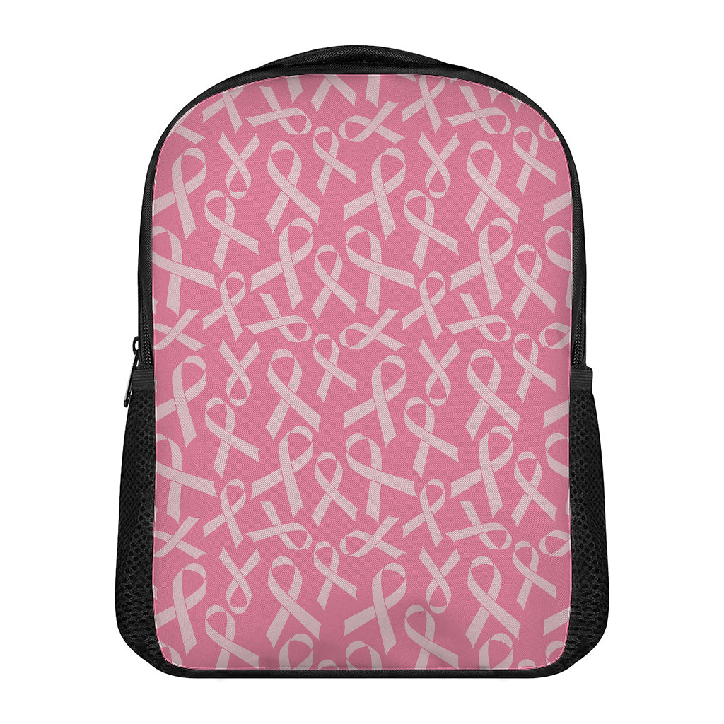 Pink Ribbon Breast Cancer Pattern Print Casual Backpack