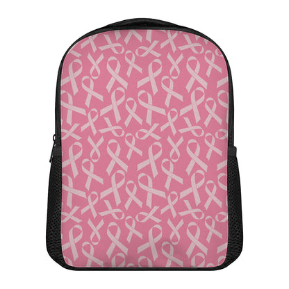 Pink Ribbon Breast Cancer Pattern Print Casual Backpack