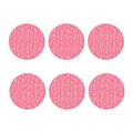 Pink Ribbon Breast Cancer Pattern Print Coaster Set