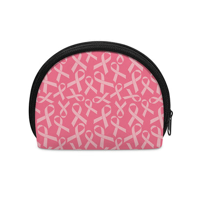 Pink Ribbon Breast Cancer Pattern Print Coin Purse