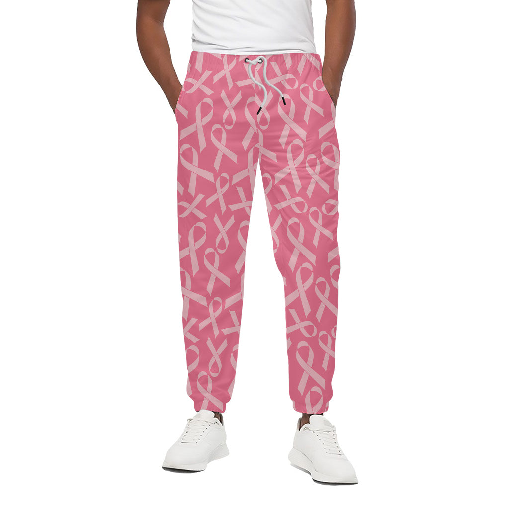 Pink Ribbon Breast Cancer Pattern Print Cotton Pants