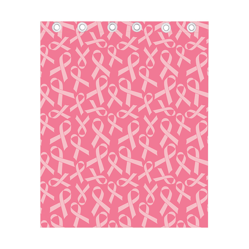 Pink Ribbon Breast Cancer Pattern Print Curtain
