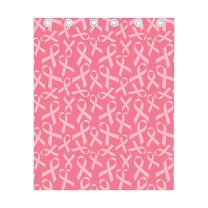 Pink Ribbon Breast Cancer Pattern Print Curtain
