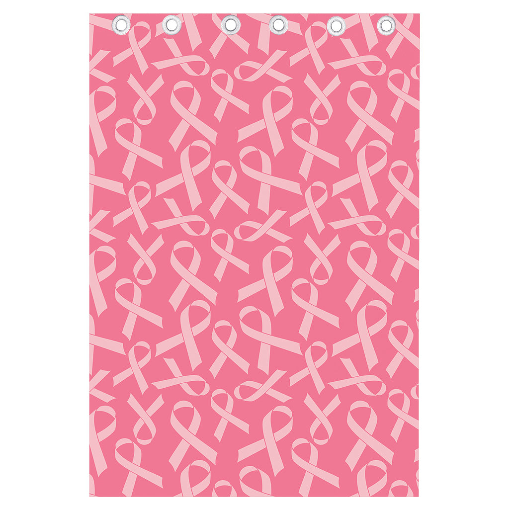 Pink Ribbon Breast Cancer Pattern Print Curtain