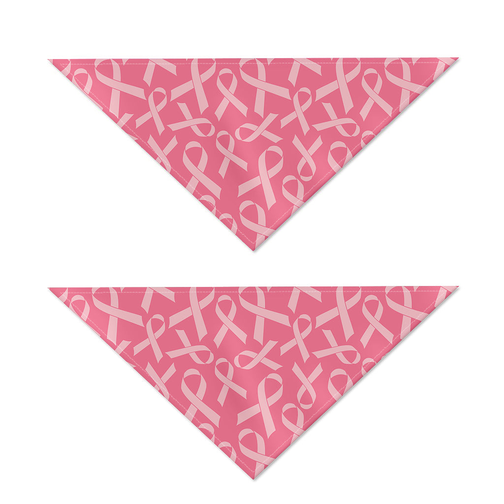 Pink Ribbon Breast Cancer Pattern Print Dog Bandana