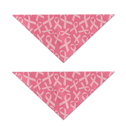 Pink Ribbon Breast Cancer Pattern Print Dog Bandana