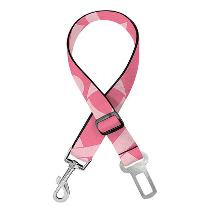 Pink Ribbon Breast Cancer Pattern Print Dog Seat Belt