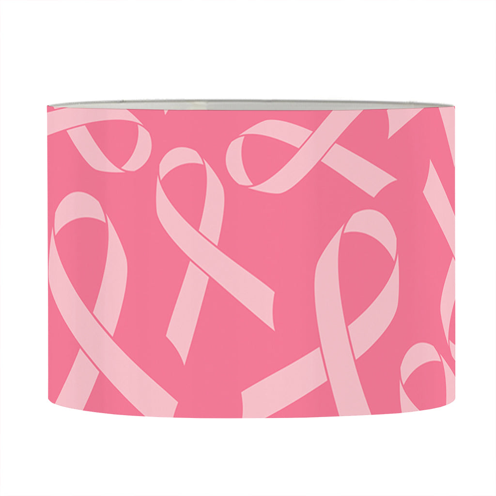 Pink Ribbon Breast Cancer Pattern Print Drum Lamp Shade