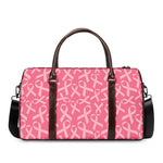 Pink Ribbon Breast Cancer Pattern Print Duffle Bag