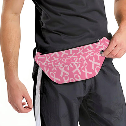 Pink Ribbon Breast Cancer Pattern Print Fanny Pack