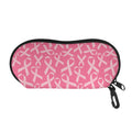 Pink Ribbon Breast Cancer Pattern Print Glasses Case