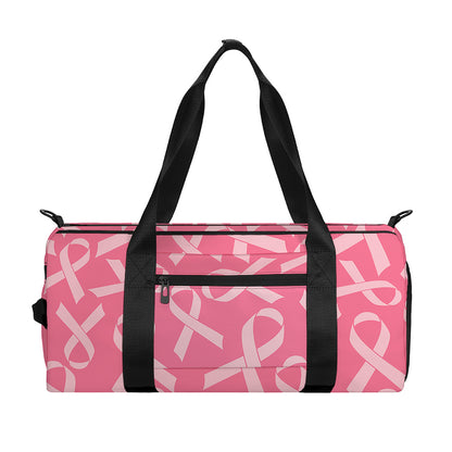 Pink Ribbon Breast Cancer Pattern Print Gym Bag