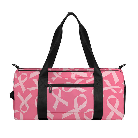 Pink Ribbon Breast Cancer Pattern Print Gym Bag
