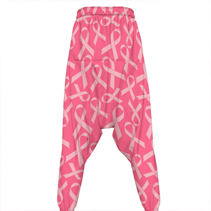 Pink Ribbon Breast Cancer Pattern Print Hammer Pants
